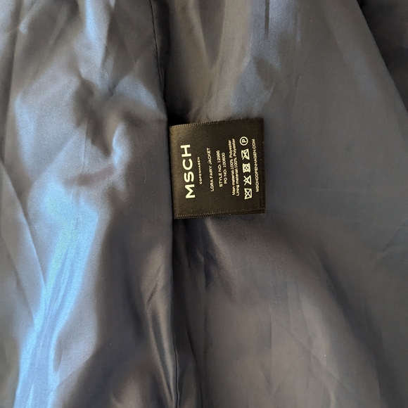 NWOT MSCH Copenhagen Blue Lora Fairy Faux Fur Coat Size XS/S - Picture 9 of 9